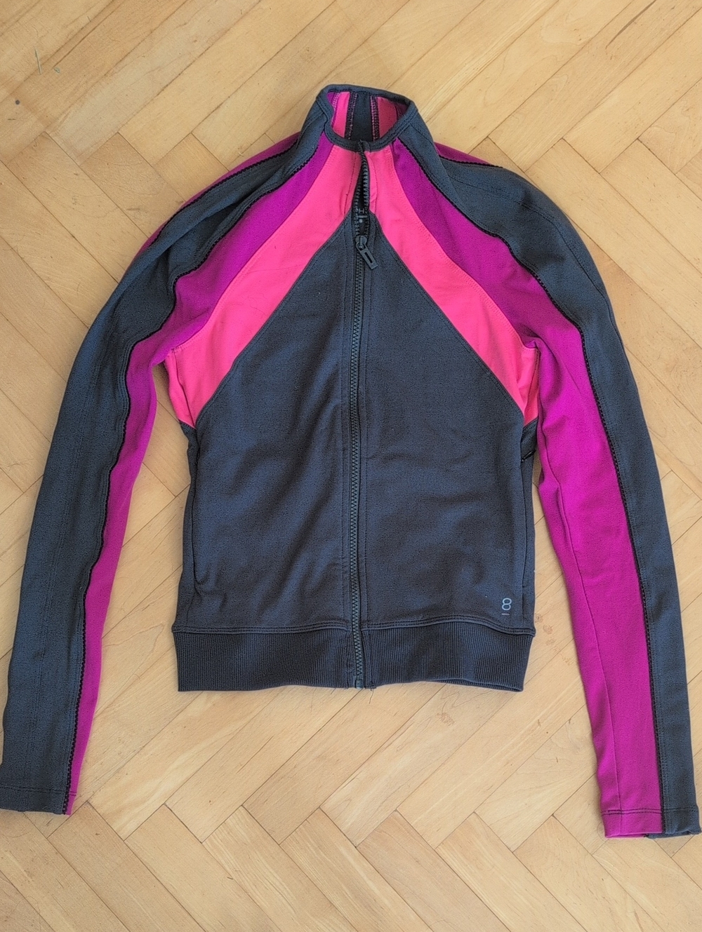 PH8 Gray and Pink Performance Zip Jacket Size S